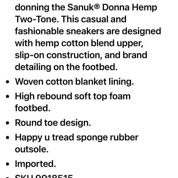 Sanuk Donna Hemp two-tone - Picture 9 of 9